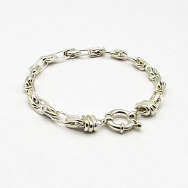 PULSERA FORCET COMBINADA 4064 19CM /PLATA